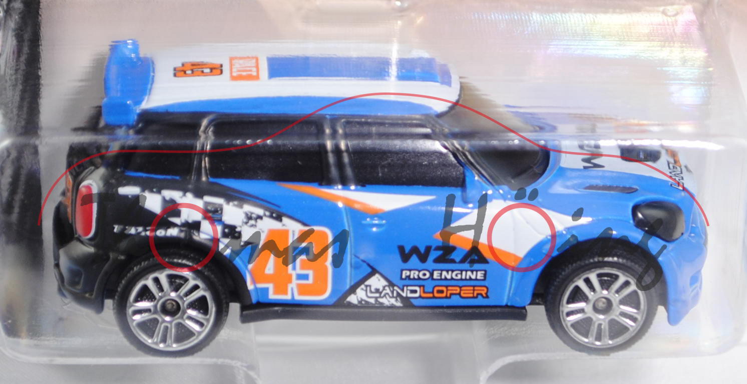 Mini Cooper Countryman WRC 2011 (Typ R60, Modell 2010-) (Nr. 294F), hell-signalblau/reinweiß/schwarz