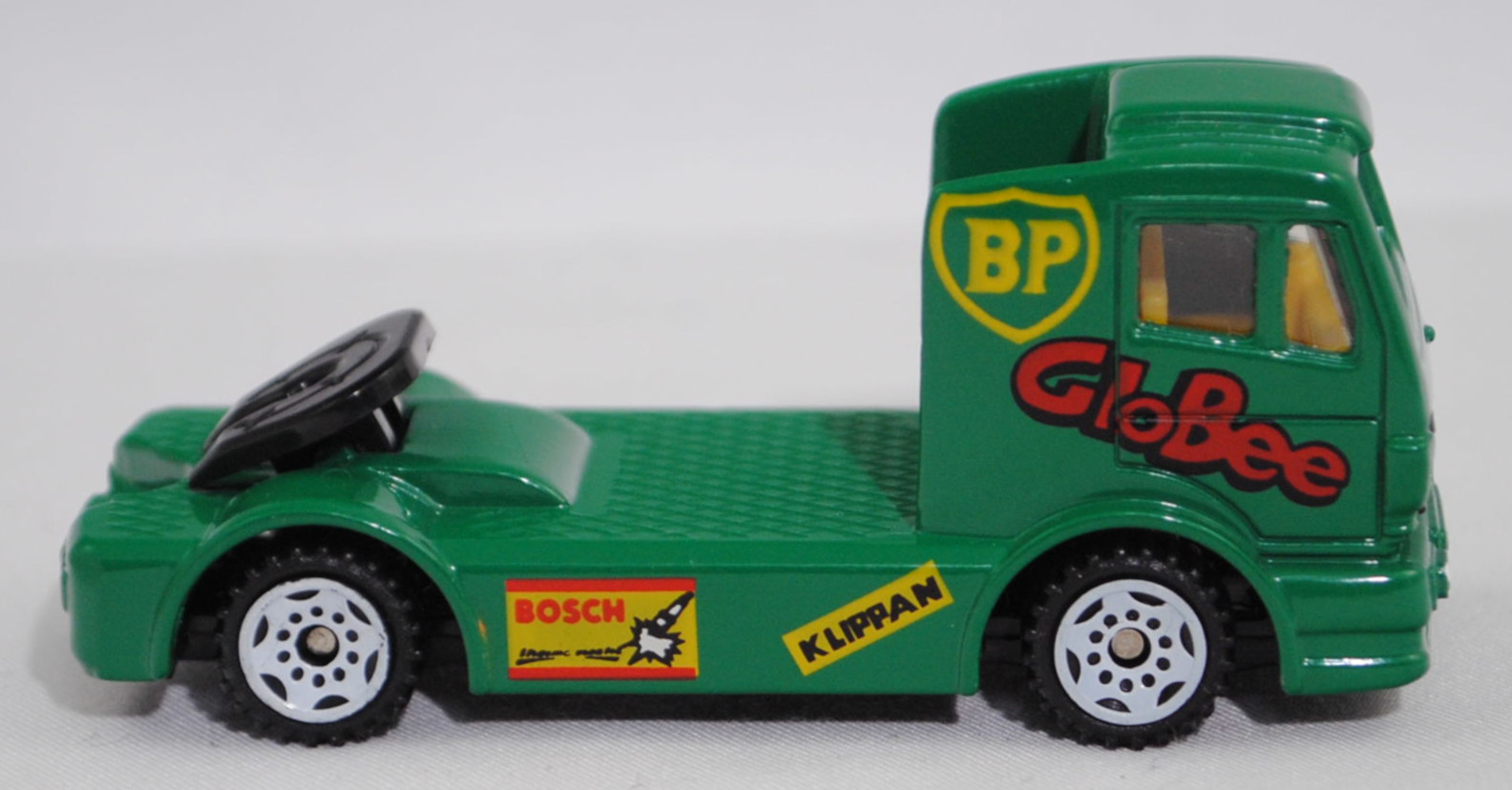 00000 Mercedes-Benz 1450 S (Modell 1989-1993) Renntruck (Truck-Racing-Europameisterschaft, Klasse C), türkisgrün, GloBee / BP / KLIPPAN / BOSCH, Bpr. 0818, C3, SIKU SUPER, 1:83, m