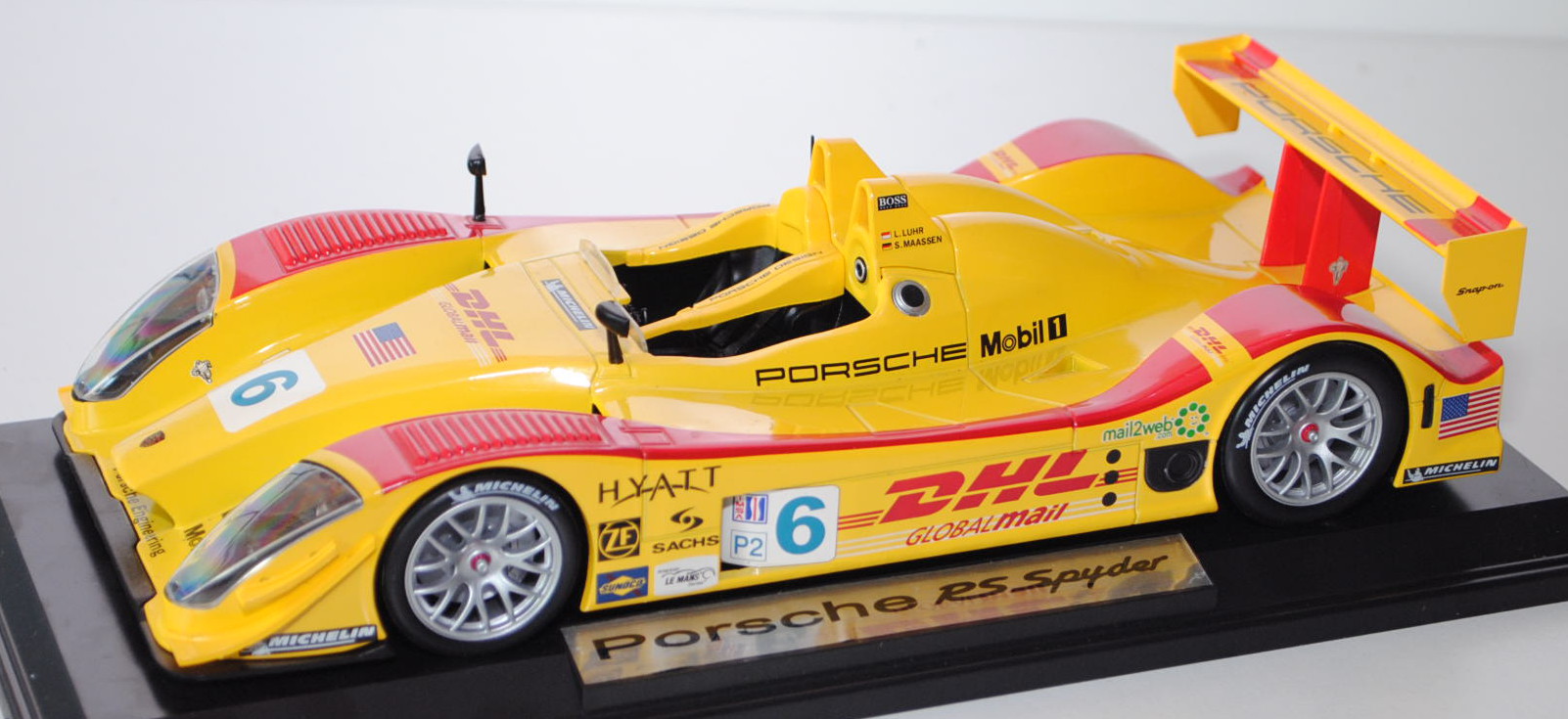 Porsche RS Spyder (Typ 9R6), Modell 2005-2008, kadmiumgelb/verkehrsrot, ALMS Saison 2006 (1. Platz),