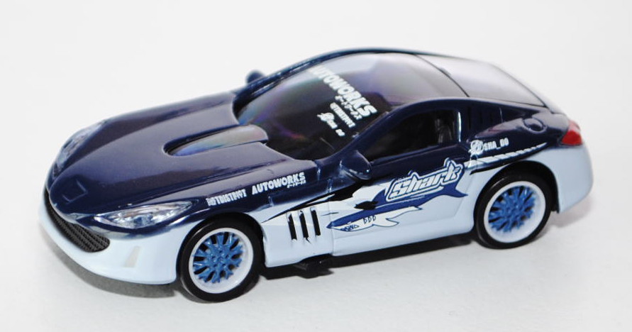 Peugeot 907 V 12 Concept Car, kobaltblau/reinweiß, Shark / AUTOWORKS, 1:50, Norev STREET RACER, mb