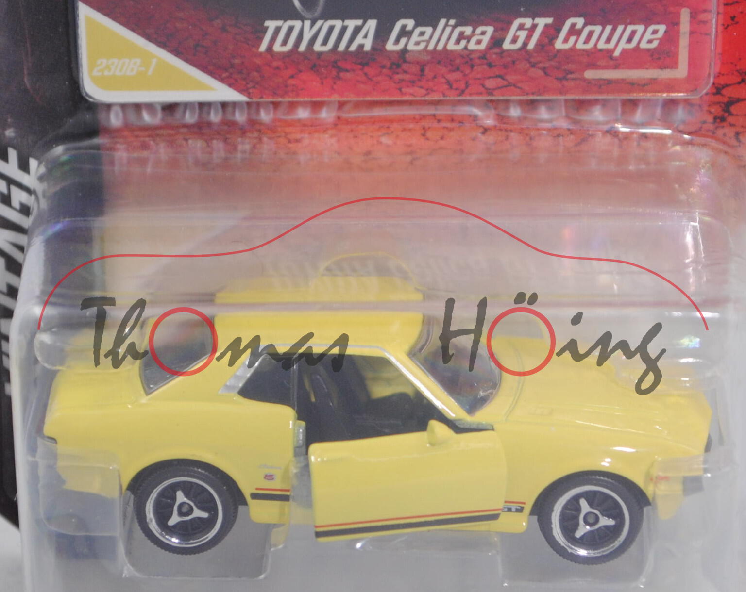 Toyota Celica Coupé 2000 GT (Typ TA23, Mod. 1976-1977) (Nr. 230B-1), gelb, majorette, 1:56, Blister