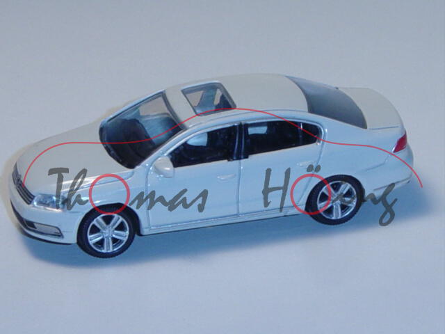 VW Passat Limousine (B7, Typ 3C), Modell 2010-, candy-weiß, 1:50, Norev, Werbeschachtel