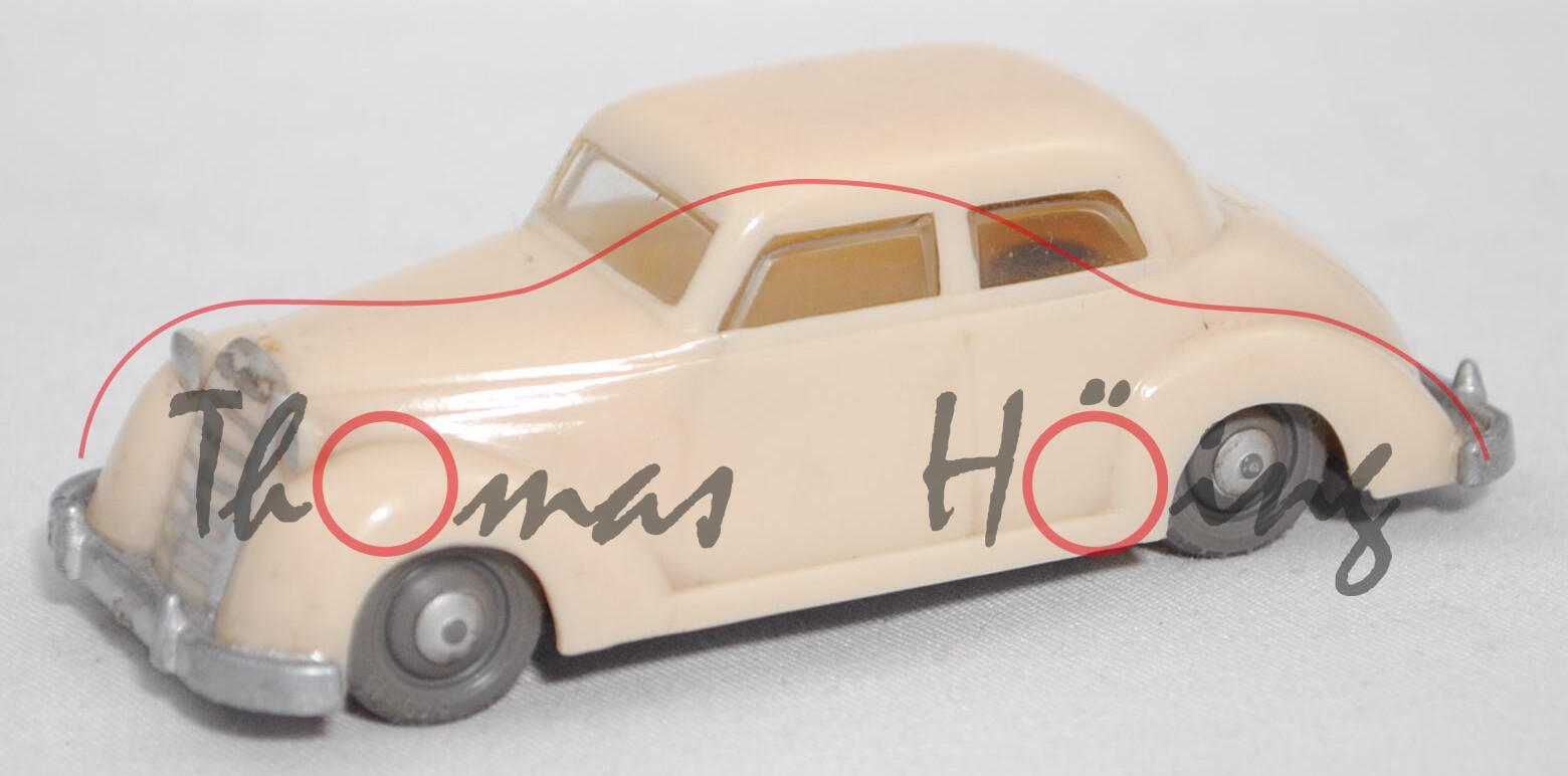 00001 Mercedes-Benz 170 S-V (W 136 VIII, Mod. 1953-1955), hellelfenbein, Stern weg, A-Säule mit Riss