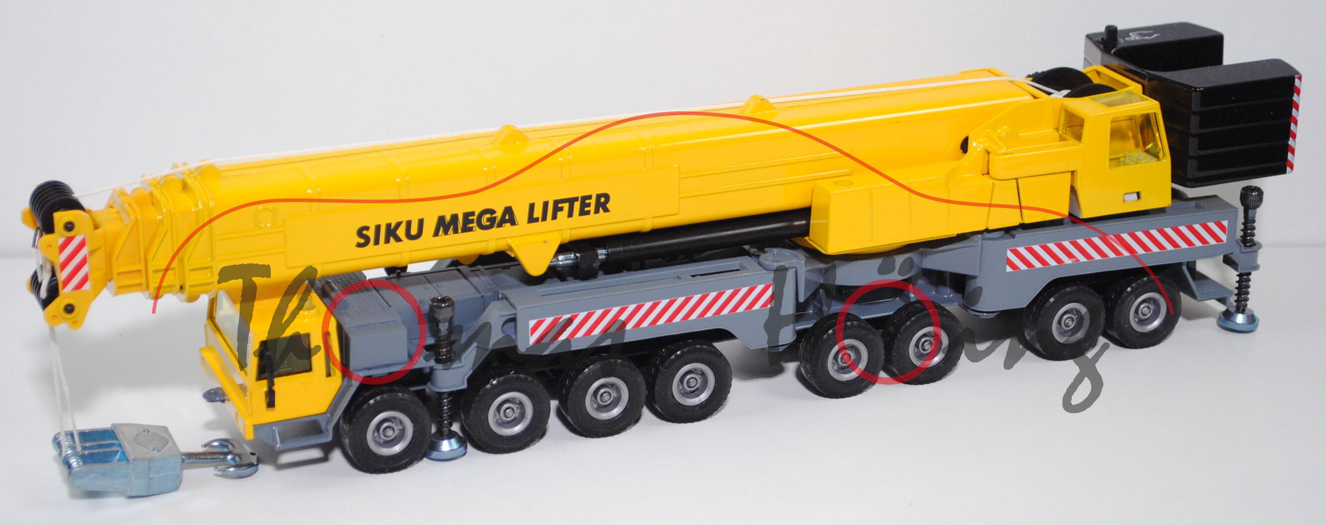 00001 LIEBHERR LTM 1800 Mobilkran m. Teleskopausleger, gelb/grau, SIKU MEGA LIFTER, SIKU SUPER, L16n