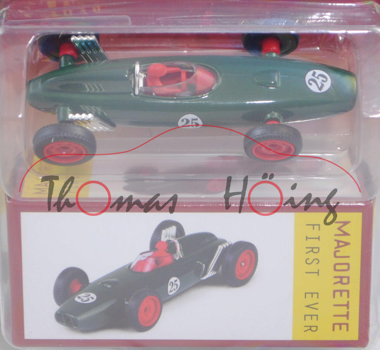 BRM P57 Formel 1 Rennwagen (Modell 1962) (First Ever), moosgrün, Nr. 25, majorette, 1:50, Blister