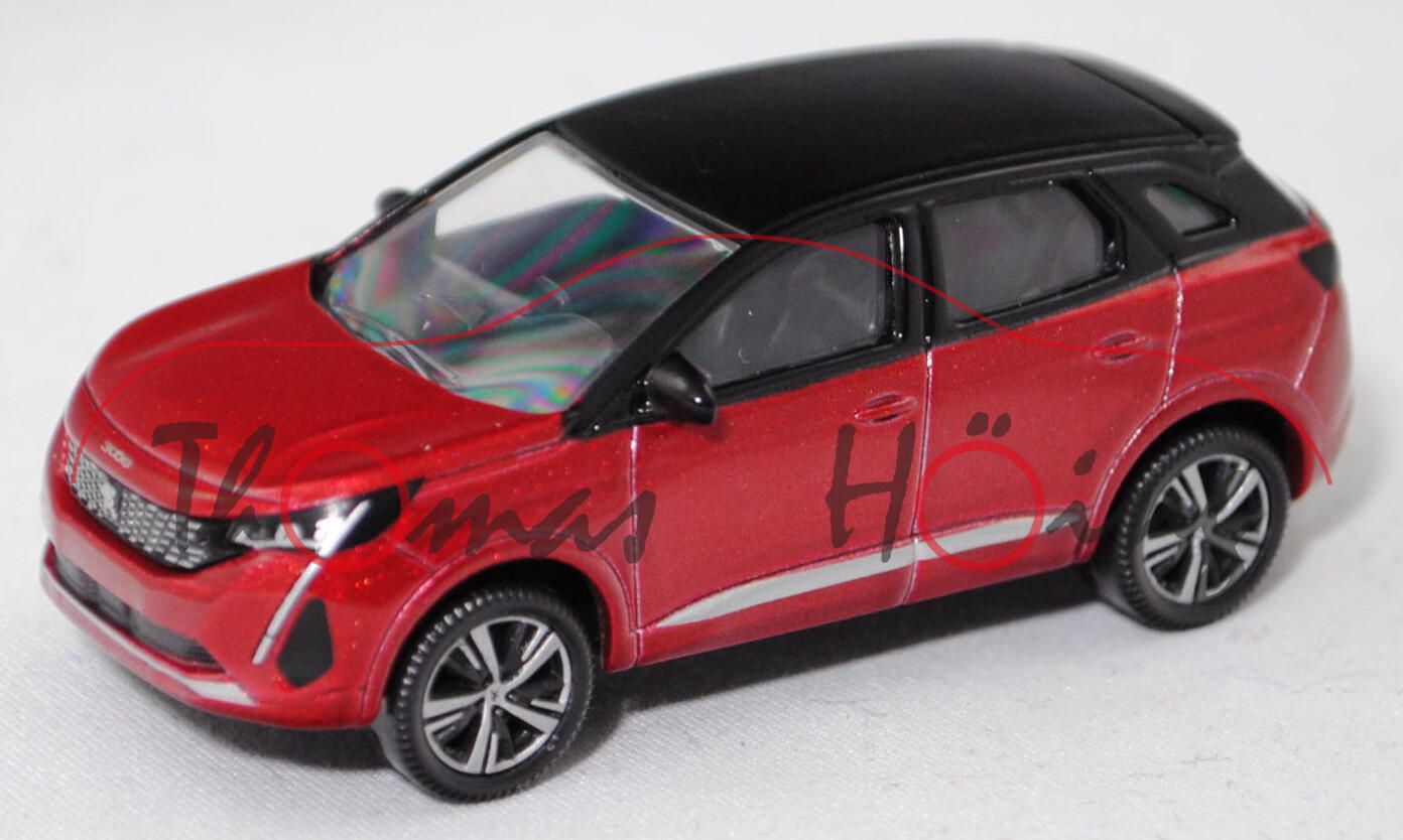 Peugeot 3008 II GT (2. Generation, Facelift 2020, Mod. 20-), metallic ultimate rot, Norev, 1:65, mb