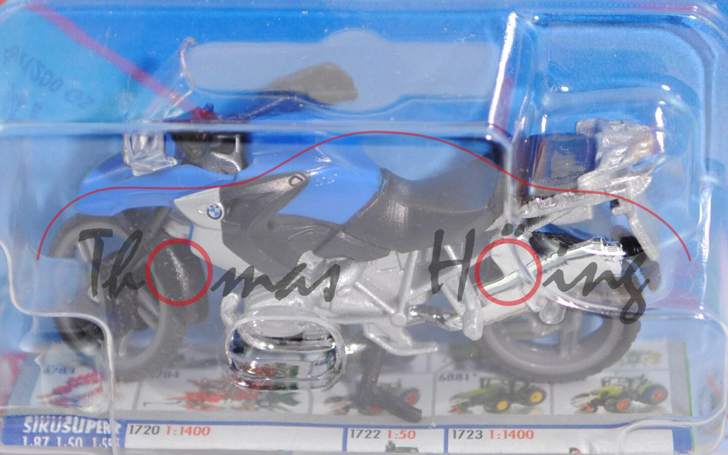 00000 BMW R1200 GS (Typ K25, Mod. 2004-2012) Motorrad, blau/silbergrau, Auspuff chrom, P29e