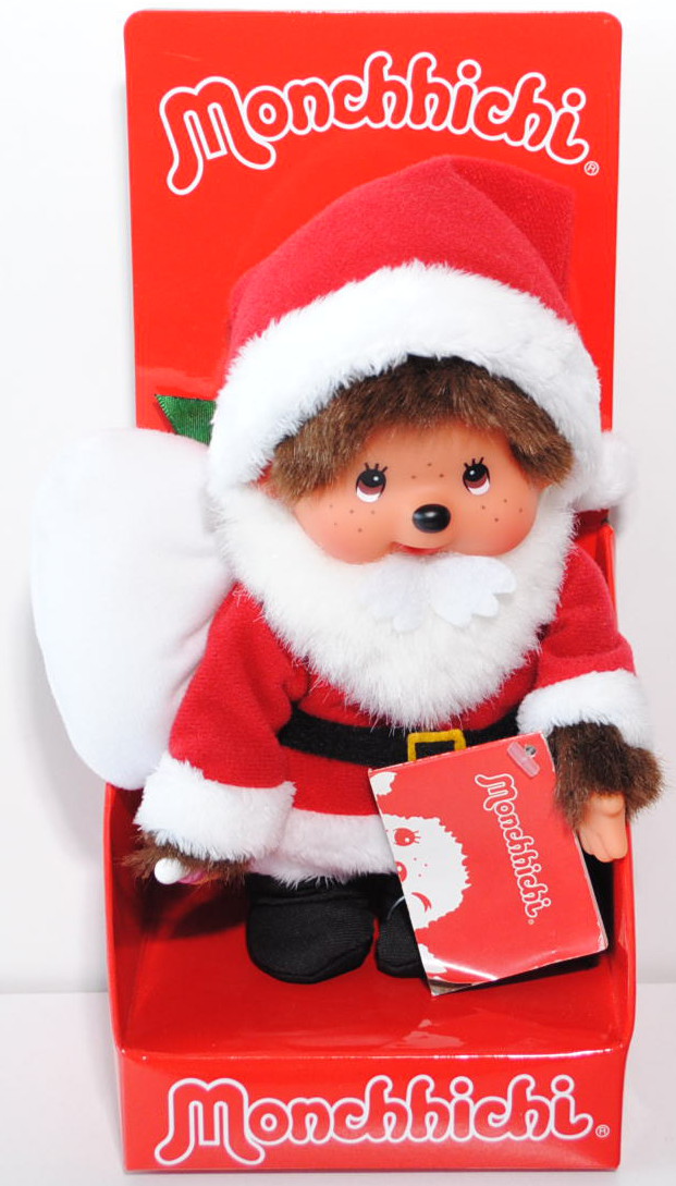 Monchhichi Christmas Santa Claus (Nikolaus), 20 cm groß, Sekiguchi