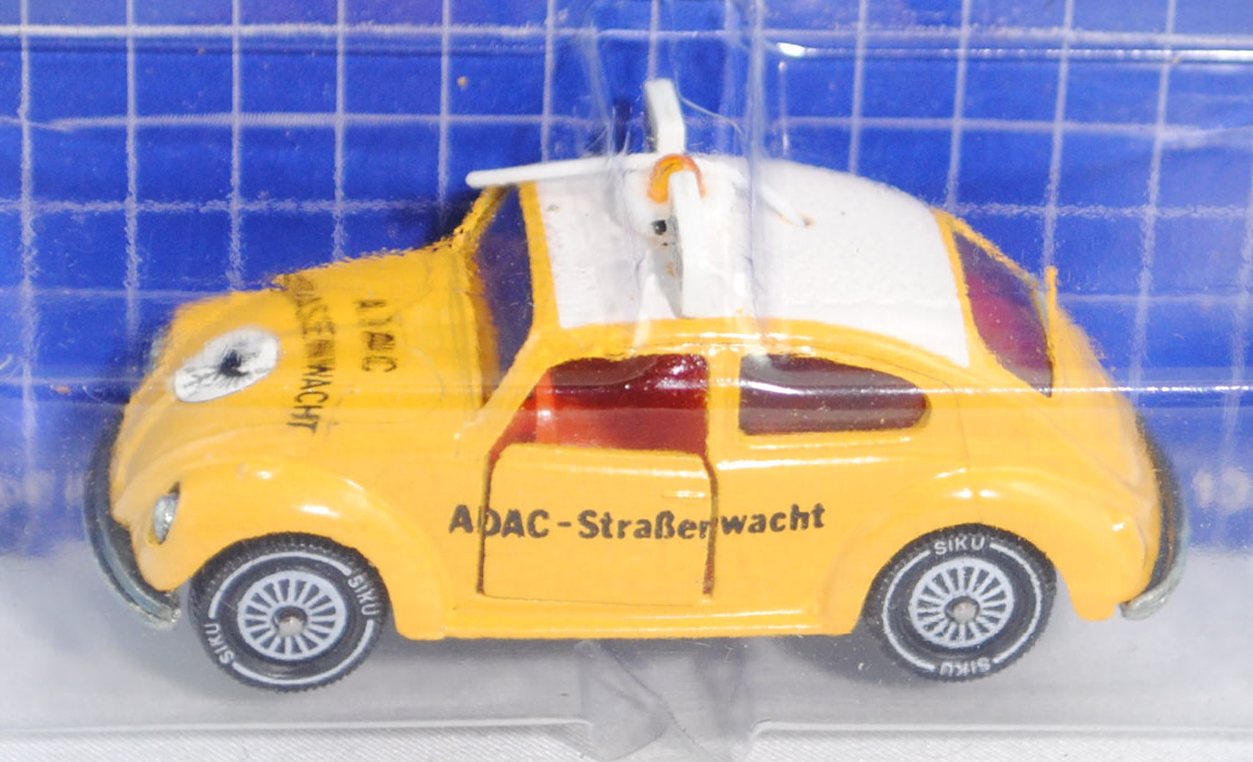 00007 VW Käfer 1300 (Typ 11, Modell 1965-1970) ADAC-Straßenwacht, kadmiumgelb, innen rotorange, Lenk