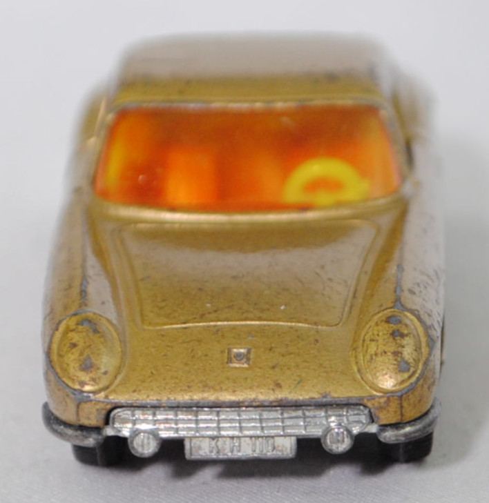 00005 Ferrari Berlinetta 275 GTB (Tipo 563, 2. Serie, Long Nose / Lange Nase, Modell 1965-1966), goldmetallic, Frontscheinwerfer integriert, Bpr. 1012, W-Germ, R11, SIKU SUPER, 1:56, vsc