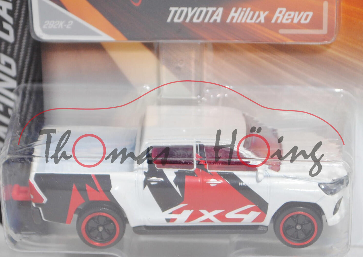 Toyota Hilux Revo Double Cab (Typ AN1P, Mod. 2015-2018), weiß, Nr. 292K-2, majorette, 1:58, Blister