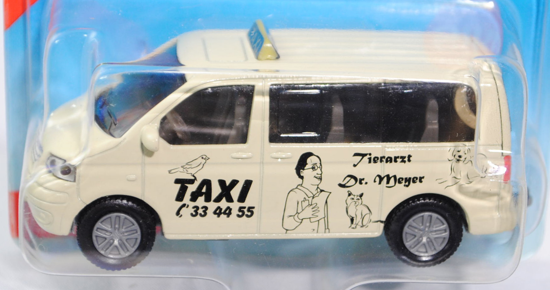 00007 VW T5 Multivan (Mod. 03-09) Großraumtaxi, hellelfenbein, innen+Lenkrad verkehrsgrau, TAXI / C