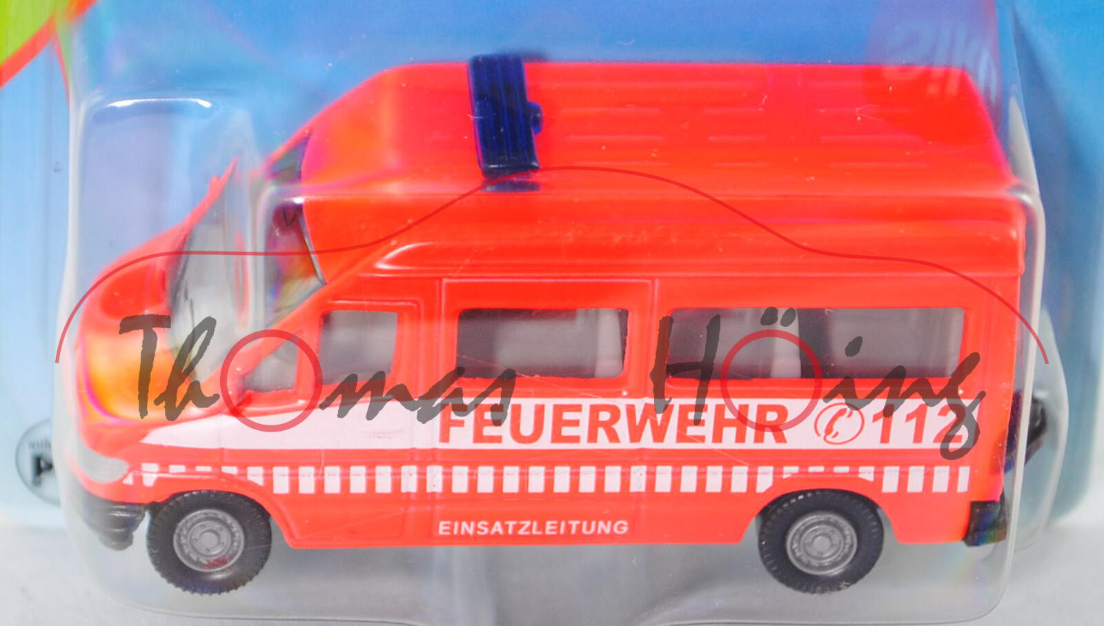 00003 Mercedes-Benz Sprinter (T1N, W 901, Mod. 1995-2000) Kleinbus Einsatzleitung, hell-leuchtrot, i