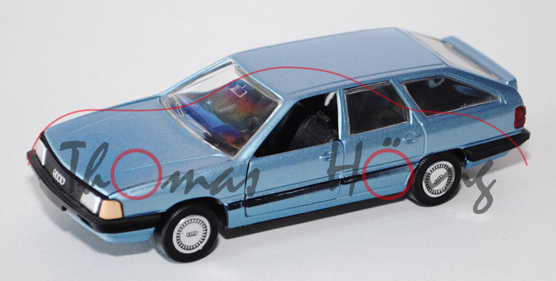 Audi 100 Avant quattro (C3, Typ 44), Modell 1983-1988, silberblaumetallic, innen schwarz, Schabak, 1