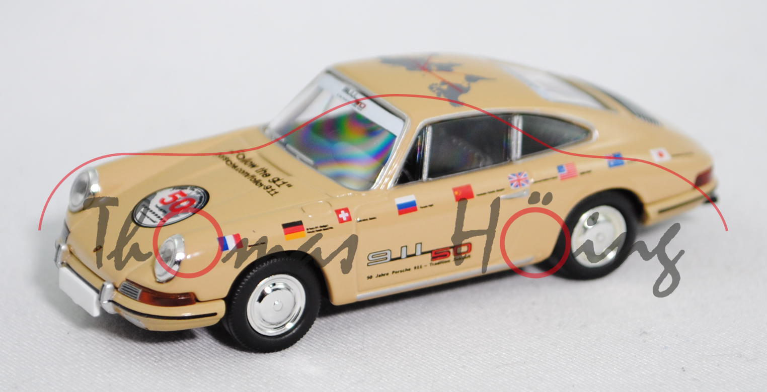 Porsche 911 (Urmodell, Modell 1963-1973), beige, Follow the 911, TOMICA LIMITED / TOMYTEC, 1:64, mb
