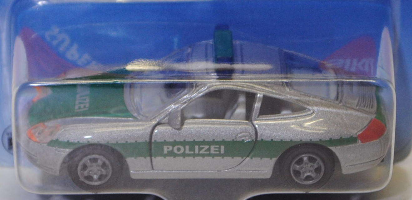 00003 Porsche 911 Carrera (Typ 996) Autobahn-Streifenwagen, Modell 1997-2001, silbergraumetallic/min