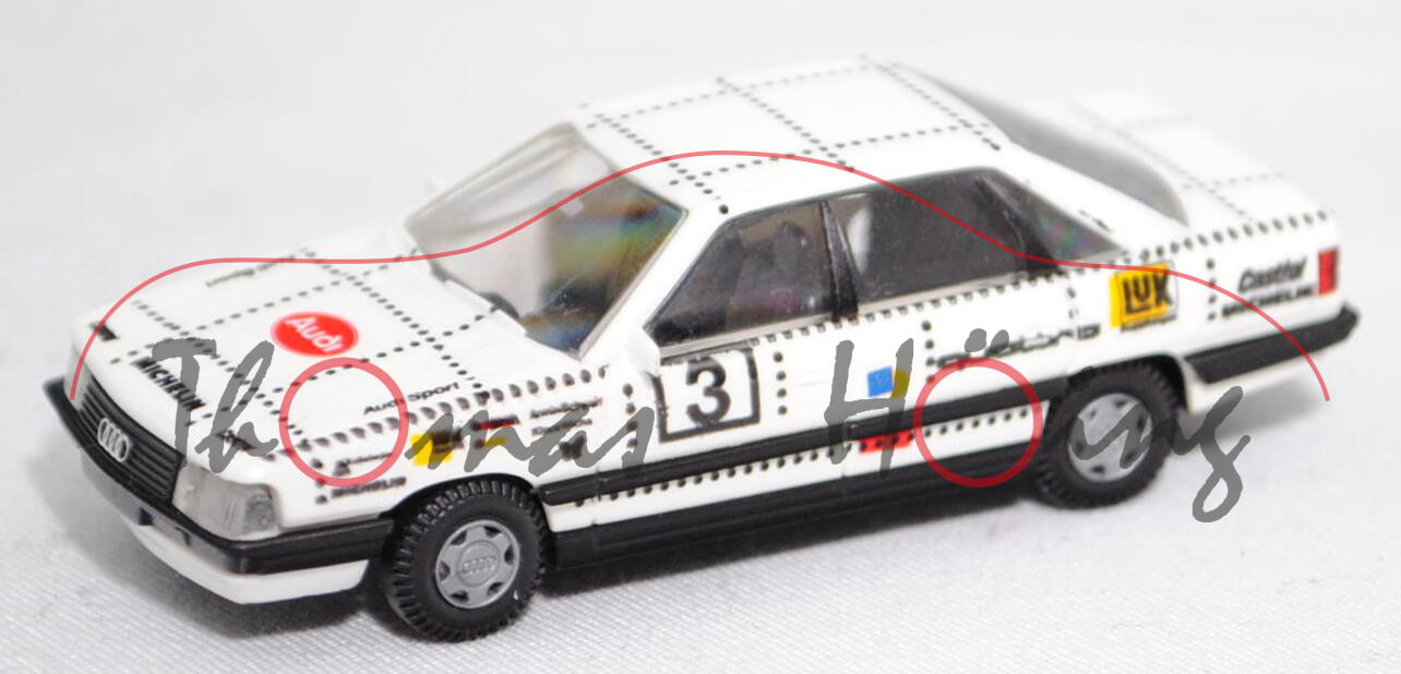 Audi 200 quattro (C3, Typ 44, Mod. 1985-1987) Rallye 1988, Schwarz / Wicha, Nr. 3, Rietze, 1:87, mb