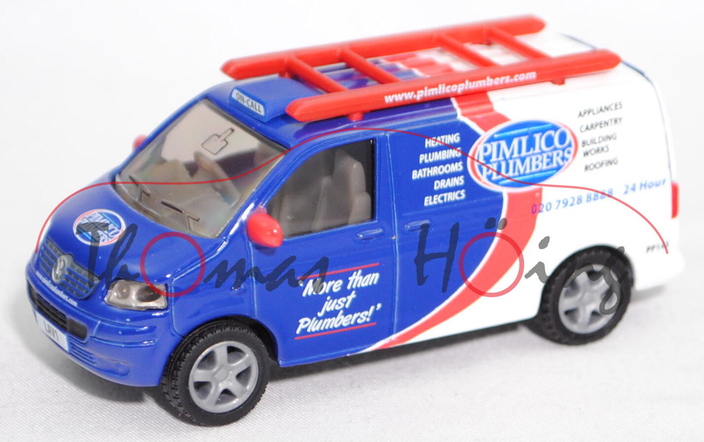 00619 GB VW T5 Transporter (Typ 7H, Mod. 03-09), blau/weiß, PIMLICO / PP143, SIKU, 1:58, Box LAV1