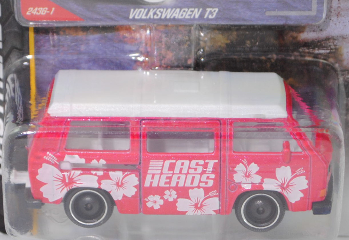 VW Transporter Camping JOKER 1 syncro (T3, Mod. 1985-1989), rot, Nr. 243G-1, majorette, 1:62, Blister