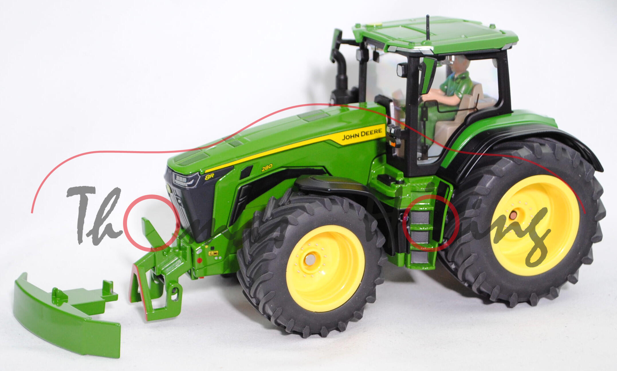 00301 NL John Deere 8R 280 (Modell 2019-), grün, TLC-23-N, L.C.N. Houten 2023, SIKU, 1:32, Werbebox