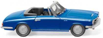 Glas 1700 GT Cabrio, Modell 1964, blaumetallic, Verdeck schwarz, Wiking, 1:87, mb