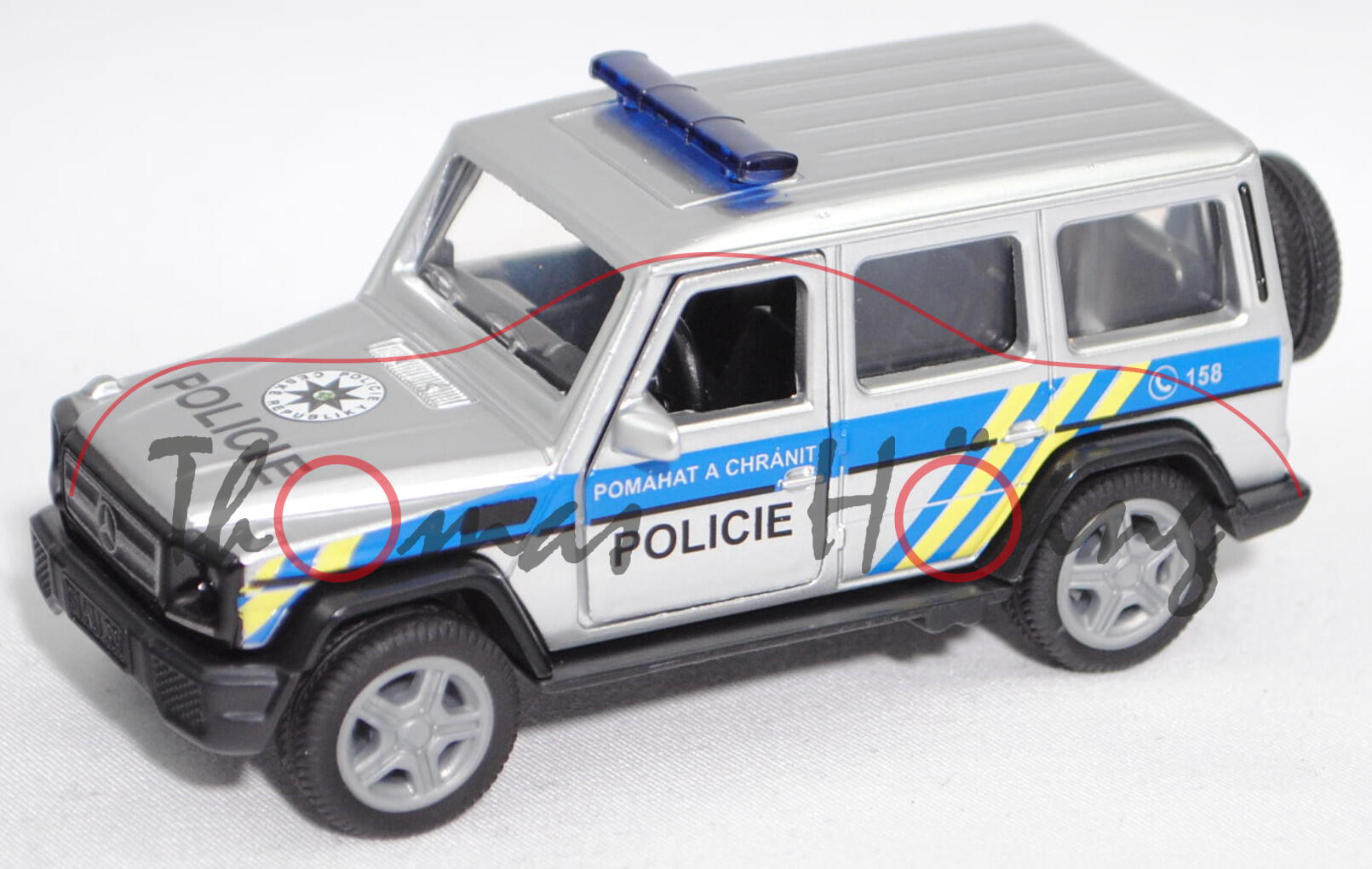06100 CZ Mercedes-Benz G 65 AMG (Modell 12-15) Federal Police, weißalu, POLICIE, SIKU, 1:50, L17mpK