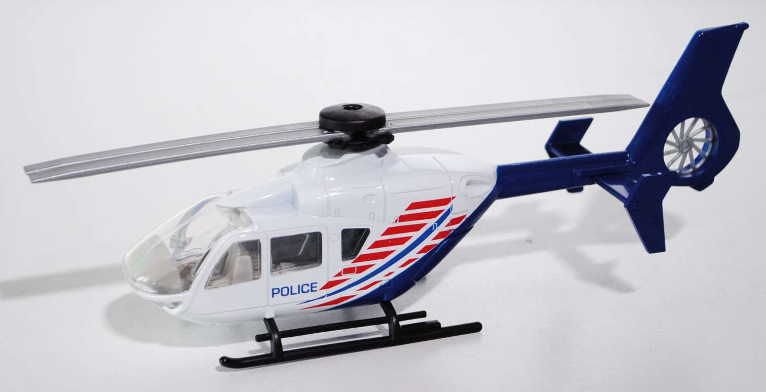 88800 Polizei-Hubschrauber Eurocopter, reinweiß/saphirblau, POLICE, L17mpK, CN