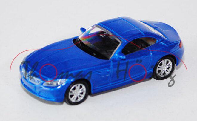 BMW Z4, blaumetallic, innen schwarz, Free Wheel, Unifortune RMZ City, 1:58 (3 inches Scale Model), m