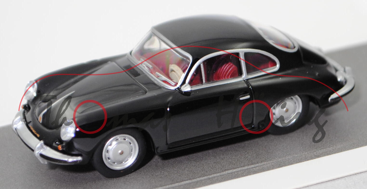 Porsche 356 2000 GS Carrera 2 Coupé (Typ 356 B, Modell 1962-1963), schwarz, Schuco by Minimax, EDITION 1:64, mb