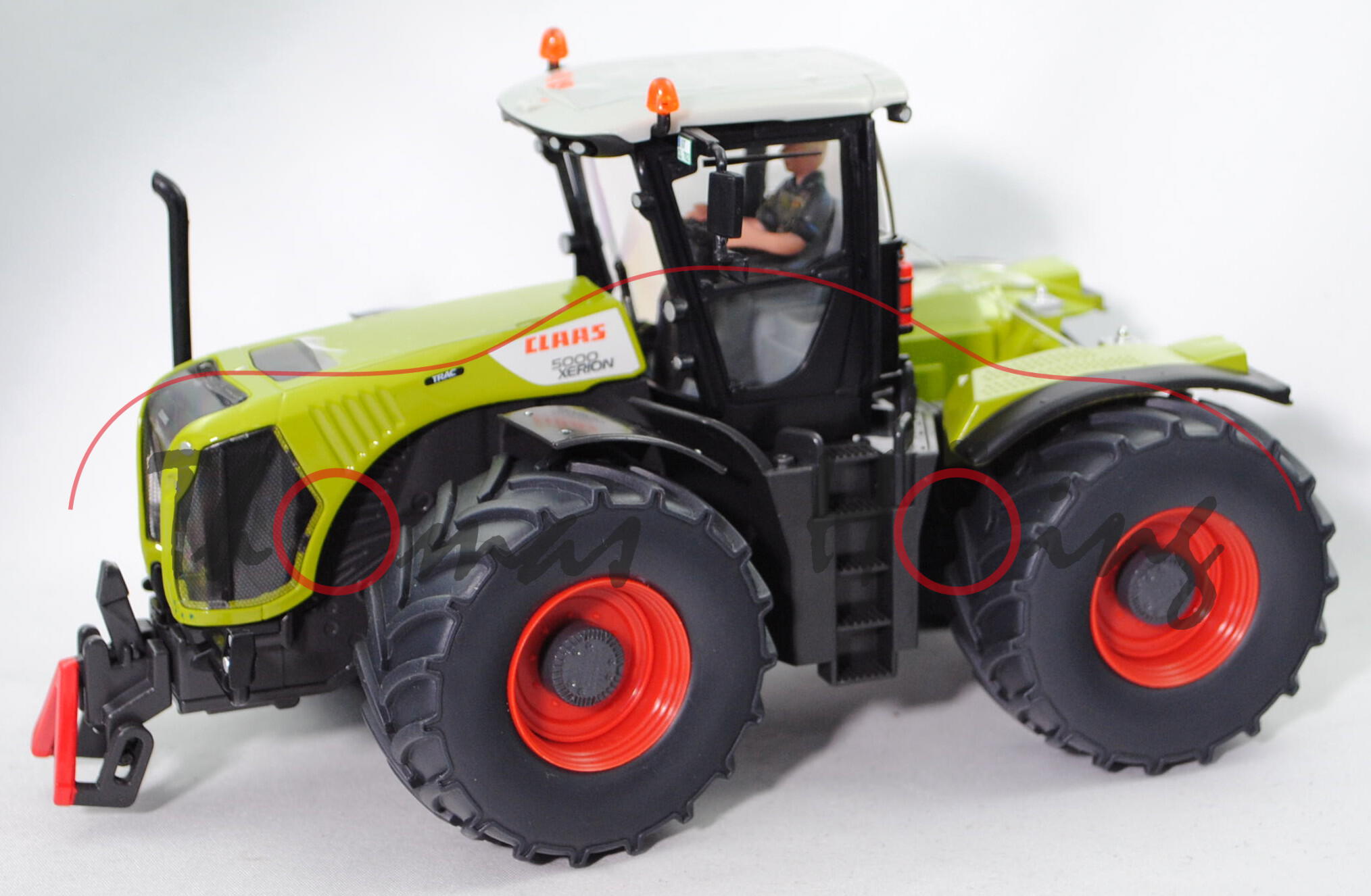 00406 CLAAS XERION 5000 TRAC (Modell 2009-2013), claasgrün, SIKU, 1:32, Werbeschachtel (m-)