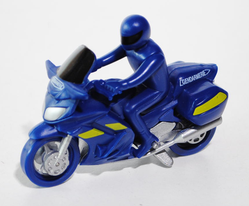 Polizei-Motorrad, ultramarinblau/silber, GENDARMERIE, Norev EMERGENCY, mb