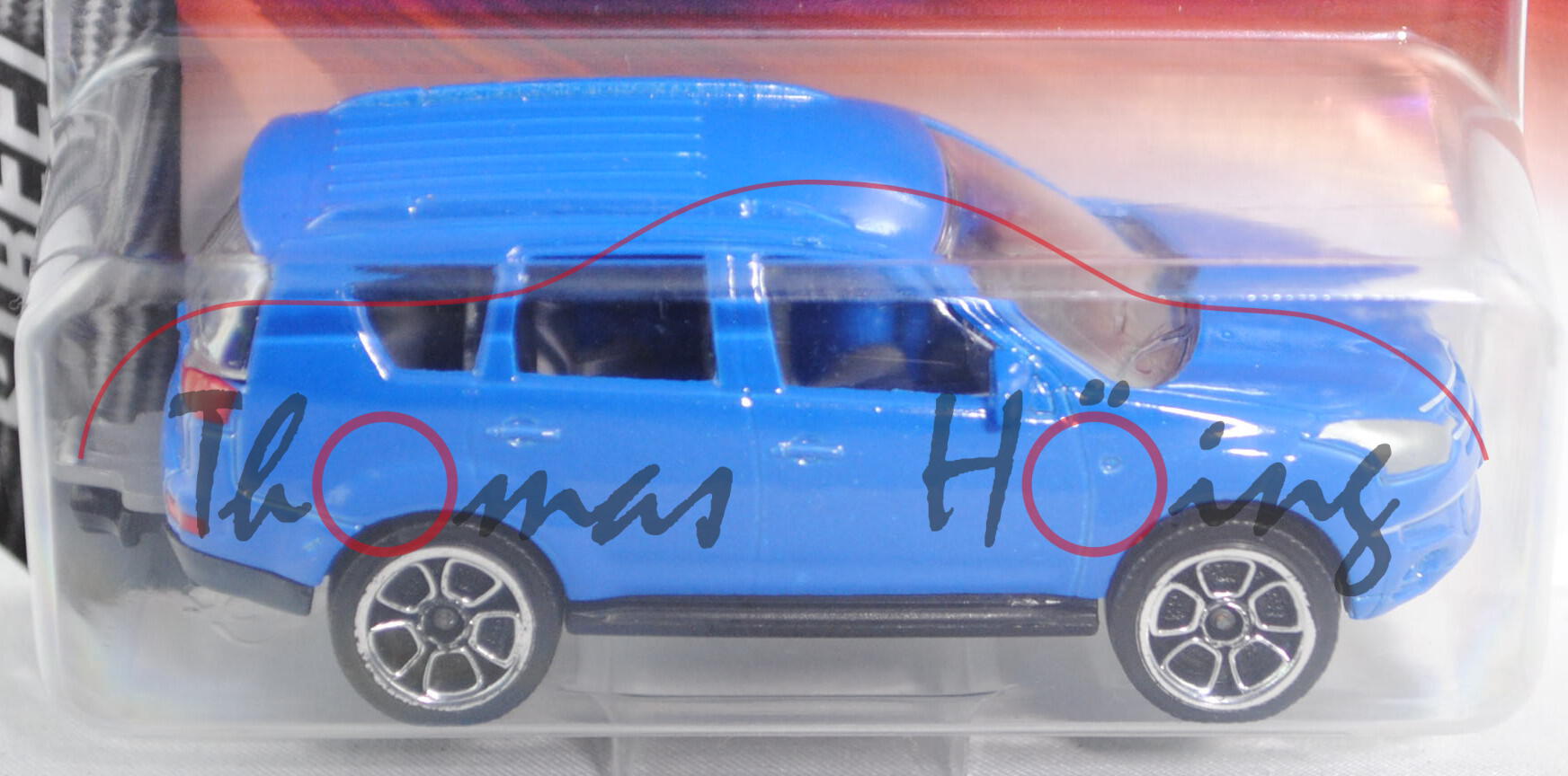 Citroen C-Crosser (Modell 2007-) (Nr. 254 J), dunkel-himmelblau, mit Anhängerkupplung, majorette, 1: