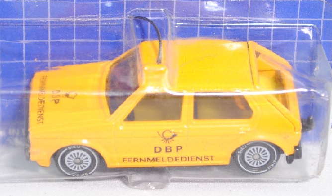 VW Golf I (Typ 17, Modell 1978-1980) DBP-Fernmeldedienst, kadmiumgelb, innen zinkgelb, Lenkrad schwa