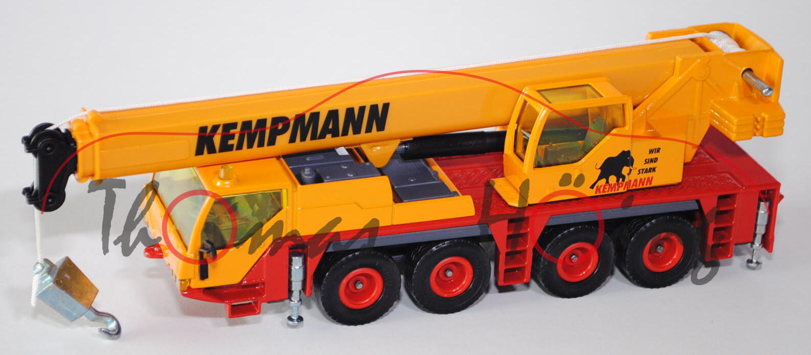 Autokran Liebherr LTM 1060/2, melonengelb/verkehrsrot, KEMPMANN / WIR / SIND / STARK / KEMPMANN, L16