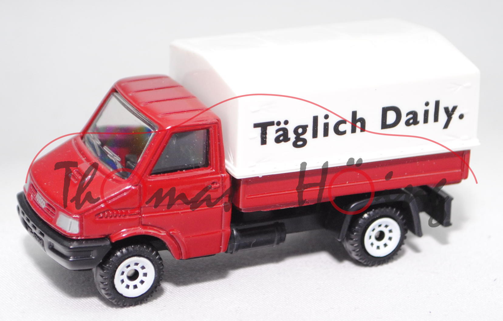 00402 Iveco Turbo Daily (Mod. 90-96) Kleinlastwagen, purpurrot, Täglich Daily. / IVECO, Werbebox m-