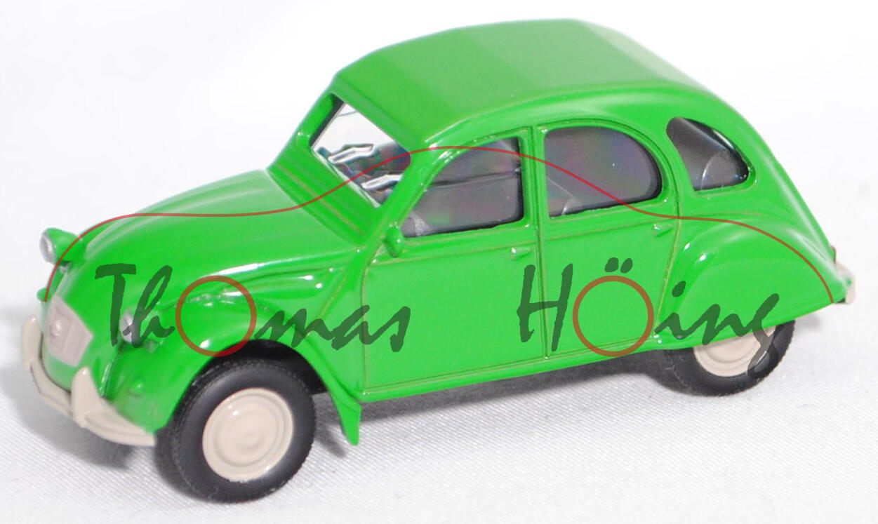 Citroen 2CV6 Spécial (Typ AZKA, Modell 1979-1985, Bj. 1979), bamboo green, Norev CLASSIC, 1:54, mb