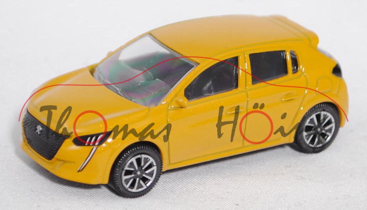 Peugeot 208 II 1.2l (2. Gen., Modell 2019-), faro gelb metallic, Norev Multigam Serie, ca. 1:64, mb