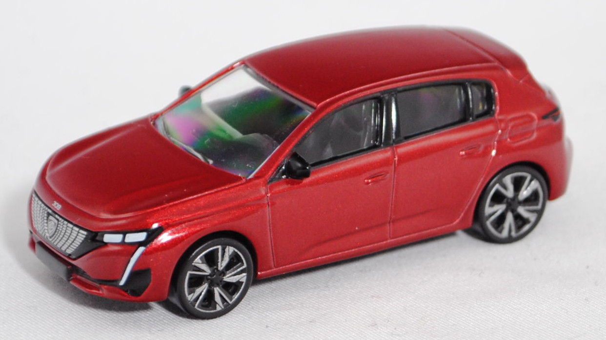 Peugeot 308 III (3. Gen., interne Bezeichnung P51, Mod. 2021-), elixir rot metallic, Norev, 1:64, mb