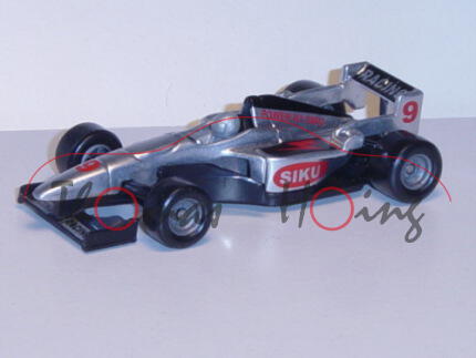 00002 Formel I Rennwagen, weißaluminiummetallic/schwarz, innen schwarz, Lenkrad weißaluminiummetalli