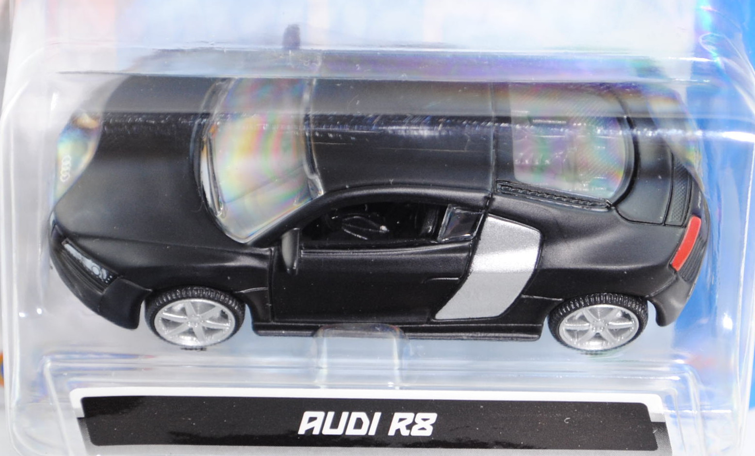 Audi R8 4.2 FSI quattro Coupé (Typ 42, Modell 2007-2010), mattschwarz, innen schwarz, Bburago, 1:64