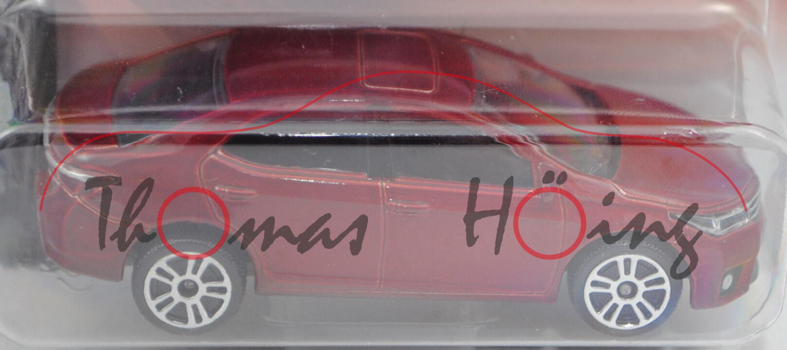 Toyota Corolla Altis (11. Generation, Typ E 170, Vorfacelift, Mod. 13-16), rotmet., majorette, 1:61