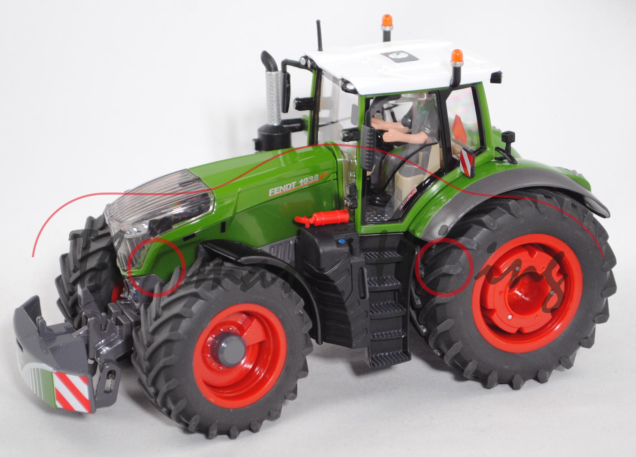 00301 Fendt 1038 Vario (Modell 2015-2018), weiß/grün/grau, L.C.N. Zwolle 2019, SIKU, 1:32, Werbebox