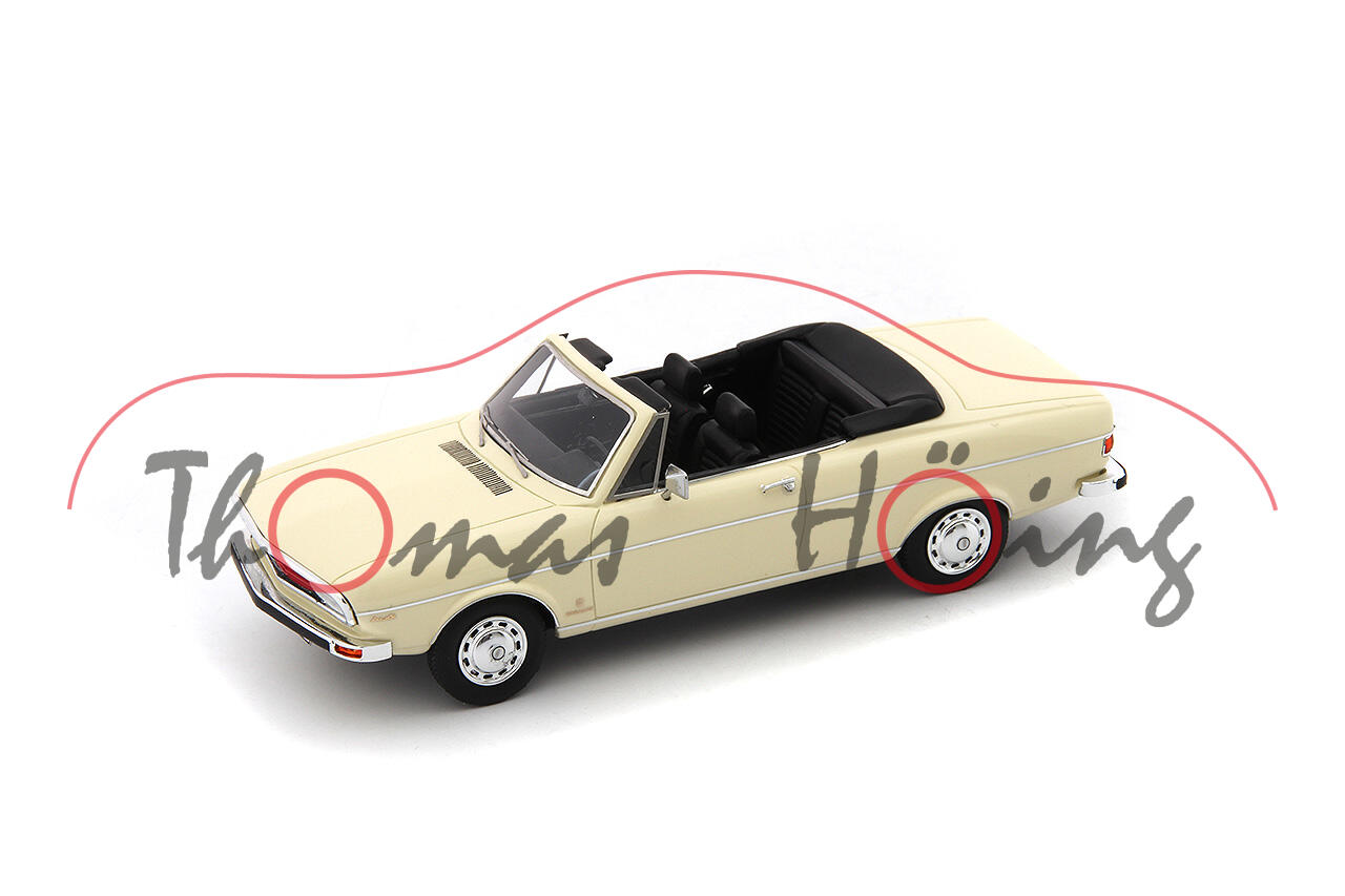 Audi 100 LS Cabriolet (Karmann, Typ C1, Bauj. 1969), gelb, AVENUE 43, 1:43, PC-Box (Limited Edition)