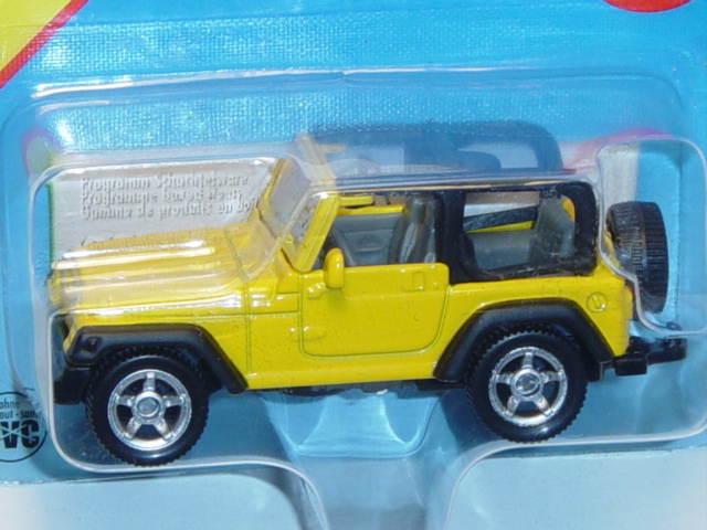 00001 Jeep Wrangler TJ 4.0 (Modell 1997-2006), verkehrsgelb/mattschwarz, innen basaltgrau, Lenkrad b