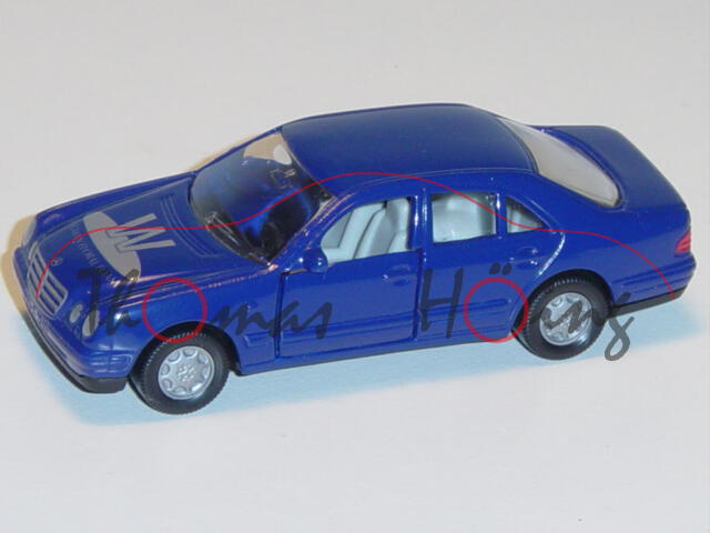 Mercedes E 230, dunkel-ultramarinblau, B7, WEGMAN FLORAL FOAM, Werbeschachtel