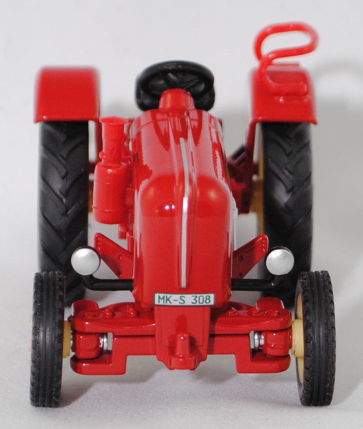 00000 PORSCHE-DIESEL Super N 308 (Baureihe Super, Typ Ackerschlepper, Modell 1957-1960), karminrot, Sitz schwarz, Lenkrad schwarz, MK-S 308, SIKU FARMER CLASSIC, 1:32, L17mpK