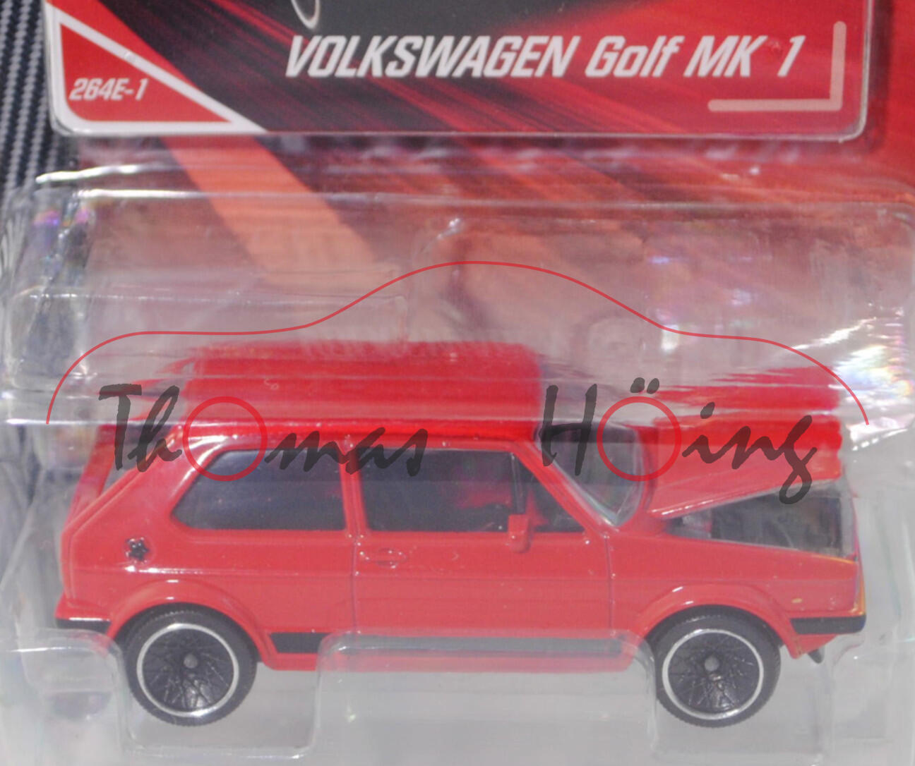 VW Golf I GTI (1. Gen., Typ 17, Modell 1976-1978) (Nr. 264E), rot, Nr. 264E-1, majorette, 1:52, mb