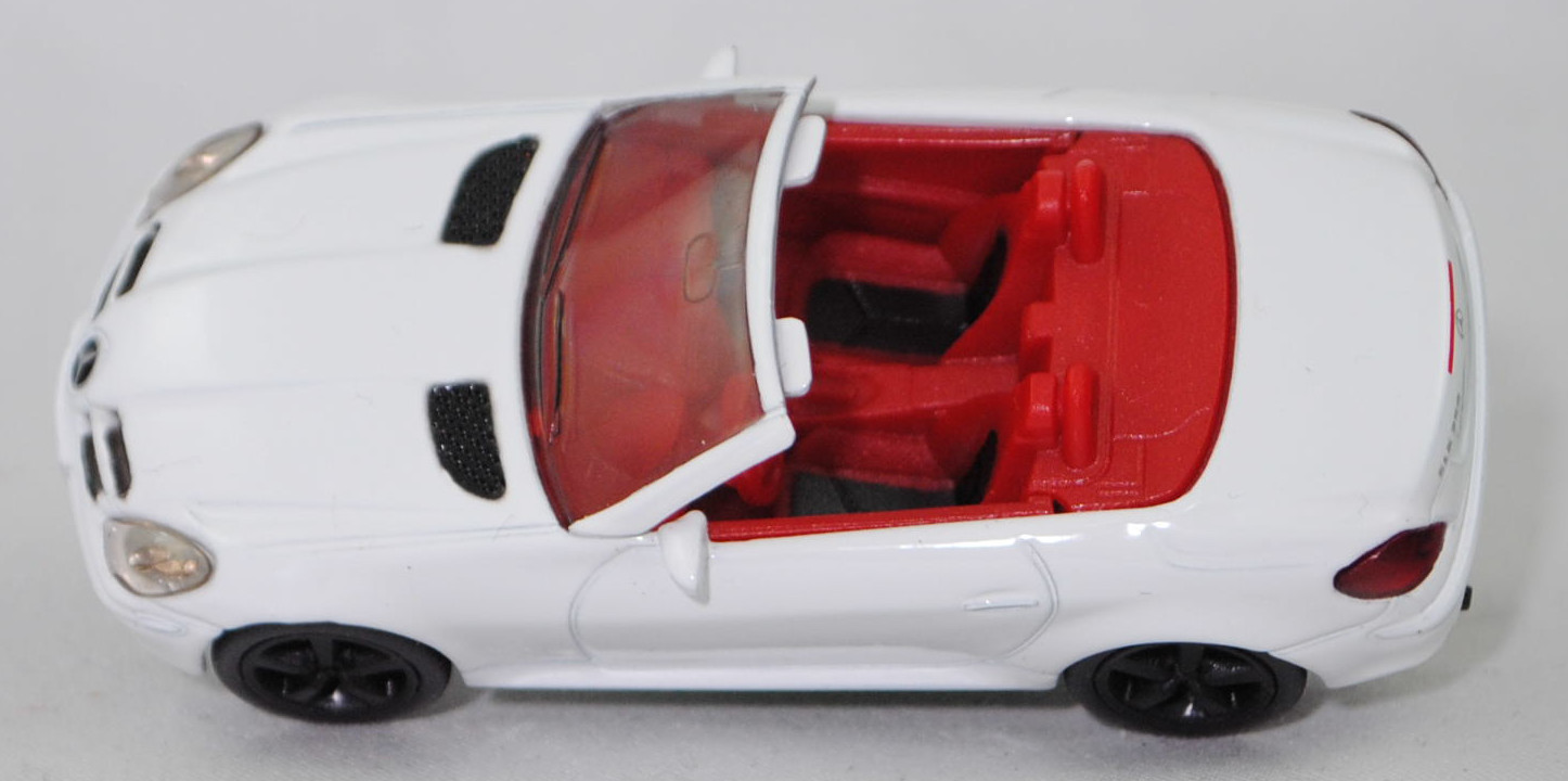 00011 Mercedes-Benz SLK 350 (interne Baureihenbezeichnung R 171, Vor-MoPf, Modell 2004-2008), reinweiß, innen rot/schwarz, Bpr. 1002, SIKU SUPER, 1:55, m