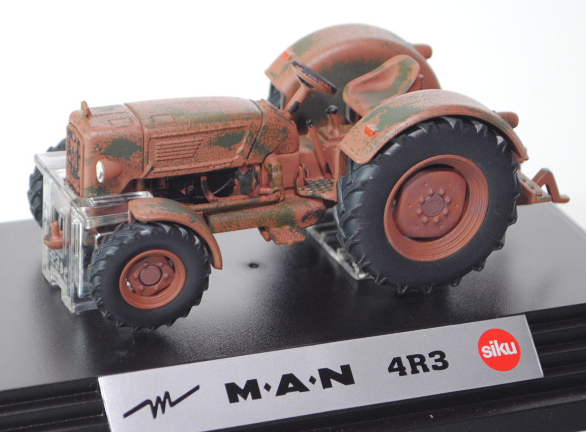 MAN 4R3 Allradschlepper (Modell 1961-1963), rotbraun, gealterte Ausführung, SIKU FARMER CLASSIC+, 1: