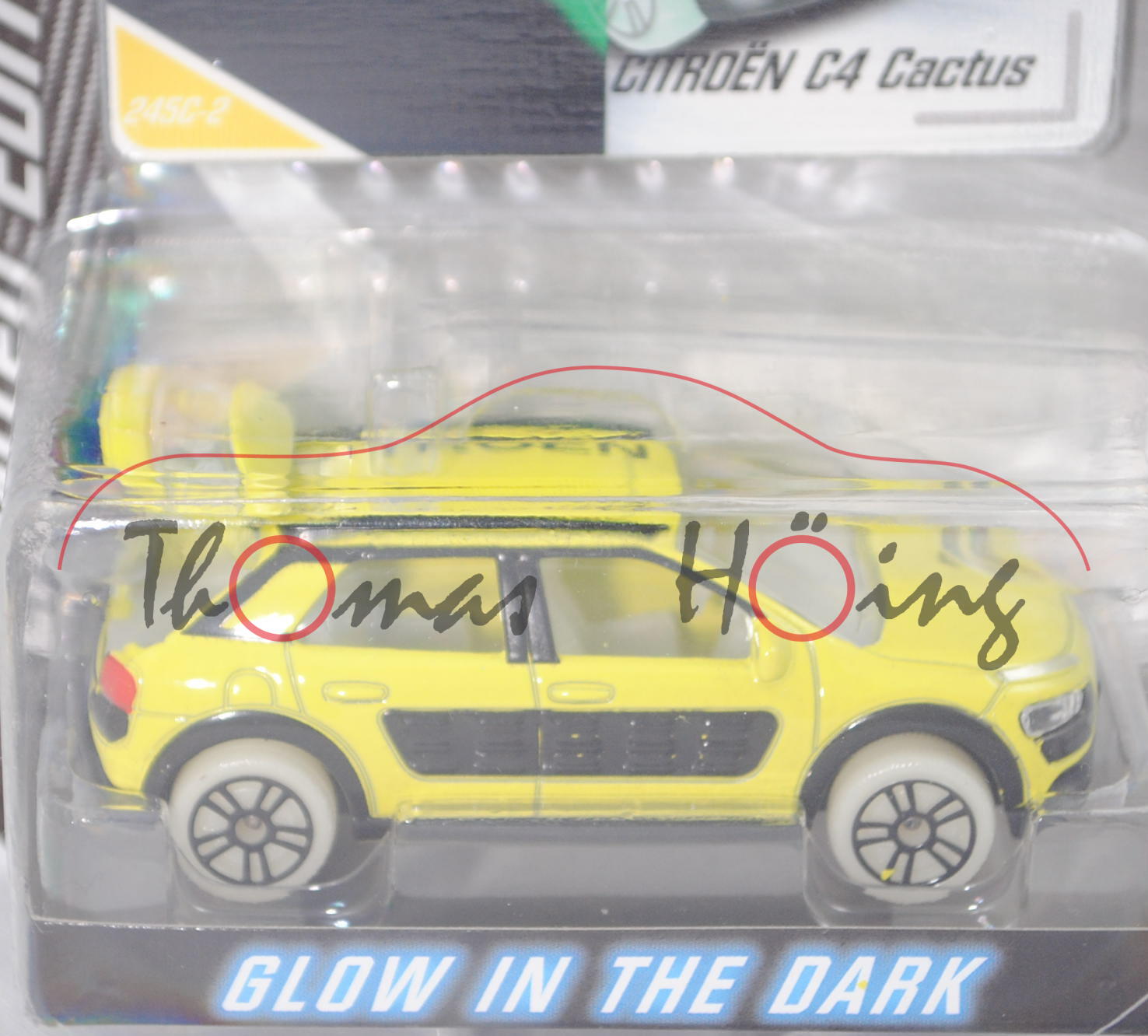 Citroen C4 Cactus (Modell 2014-) (Nr. 245C-2), gelb/schwarz, majorette, 1:56, mb (LIMITED EDITION 4)